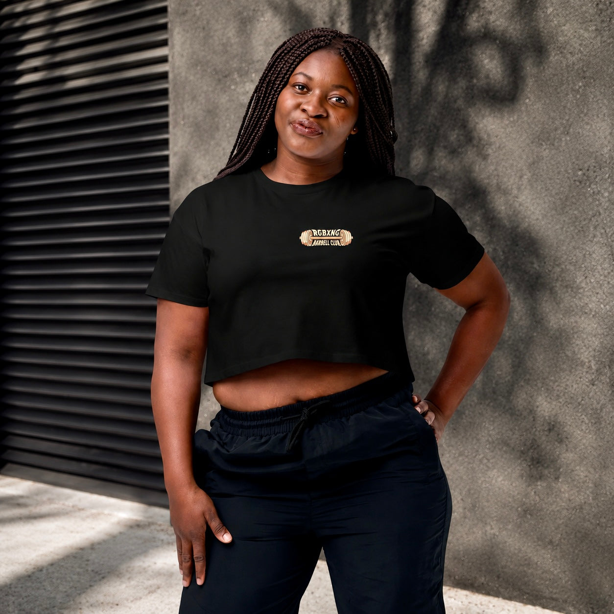 Barbell Club Crop Top Tee