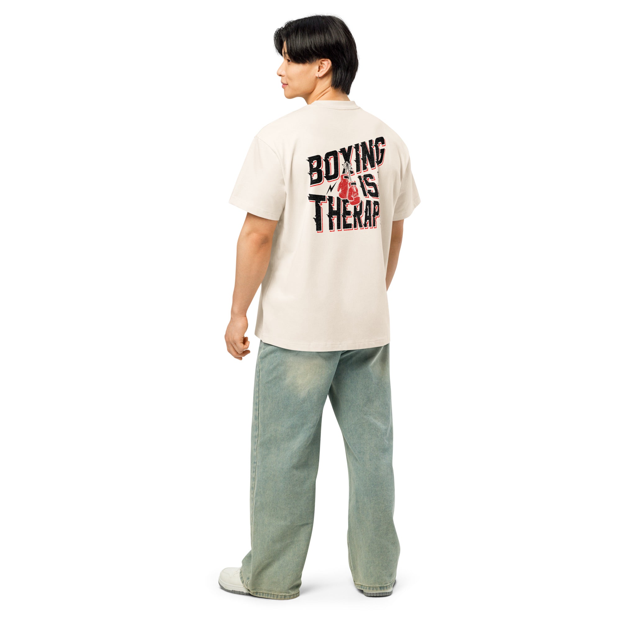 Boxing Is Therapy — Premium Box Tee (Vintage / Classic White)