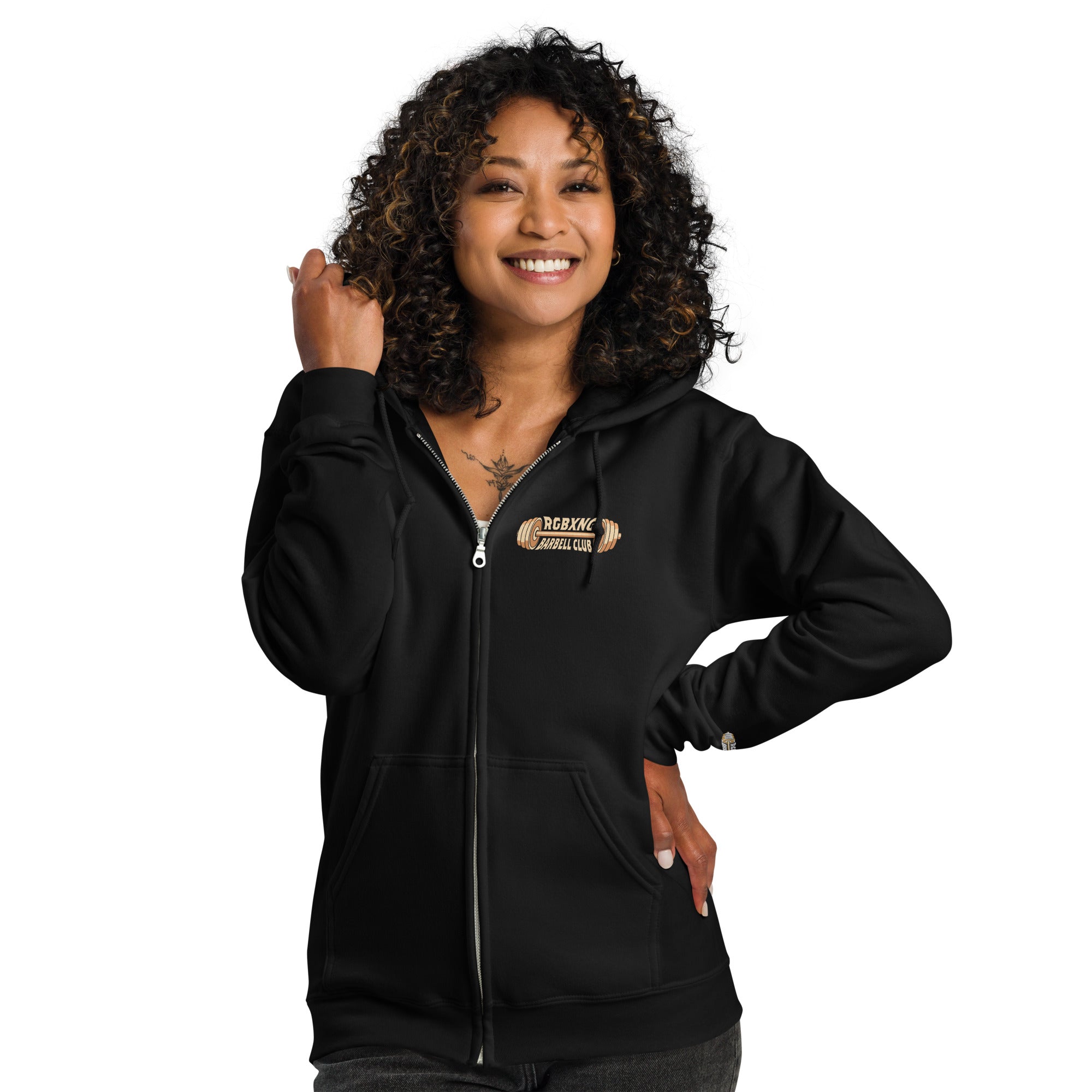 Barbell Club Zip-Up Hoodie (Unisex)