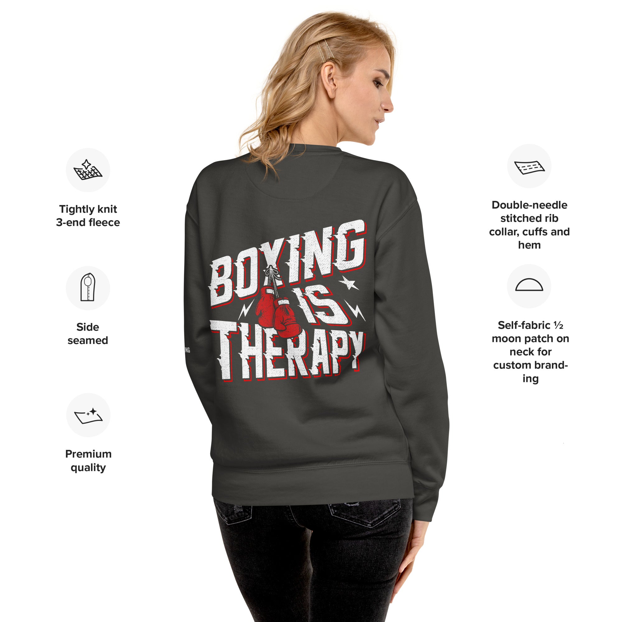 Boxing Is Therapy — Unisex Sweatshirt